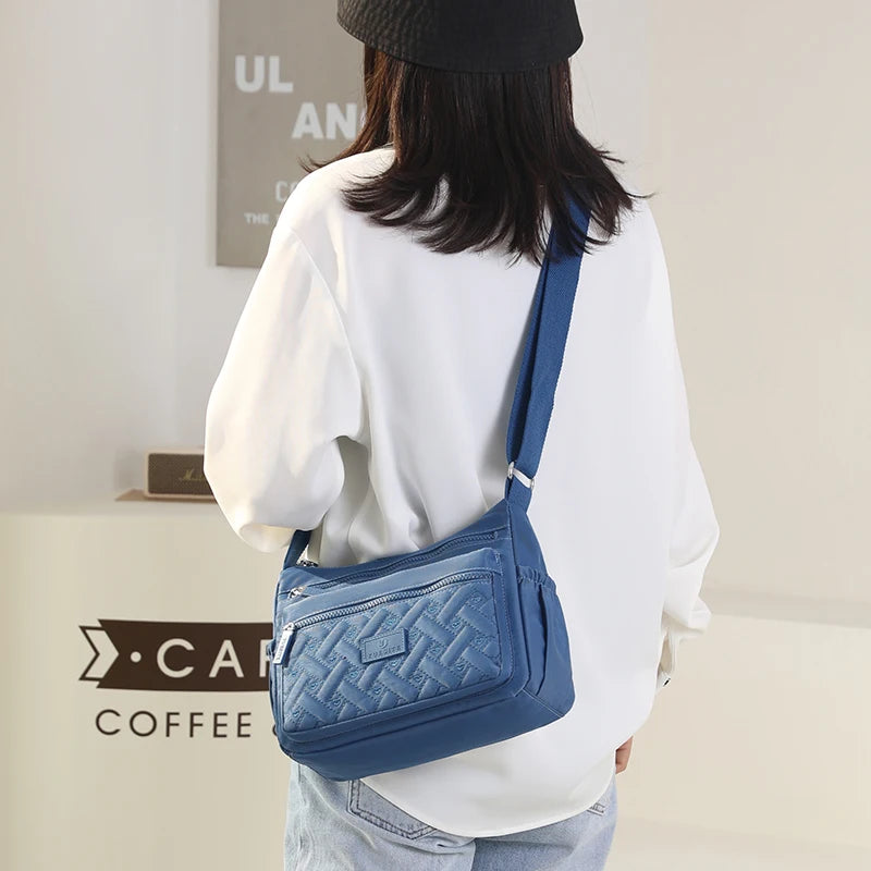 2026 New Women Shoulder bag High Quality Thread Female Messenger Bag Ladies Nylon CrossBody Bag Girls Tote Handbag Bolsos Mujer
