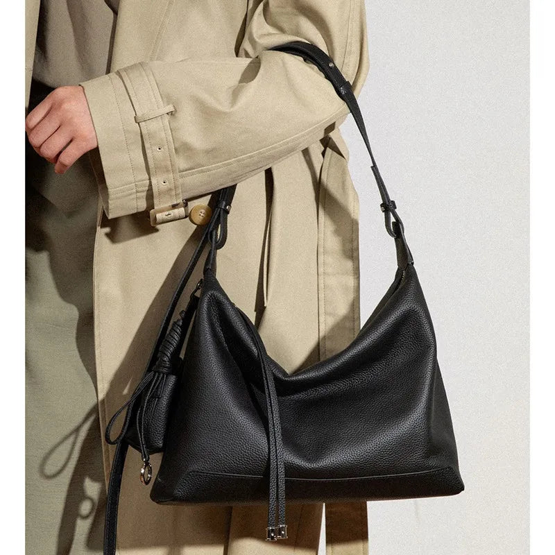 Bags for Women Tote Fashion Underarm Women's Bag Large Capacity Cowhide Shoulder Bag Casual Commuter Retro Crossbody Handbags