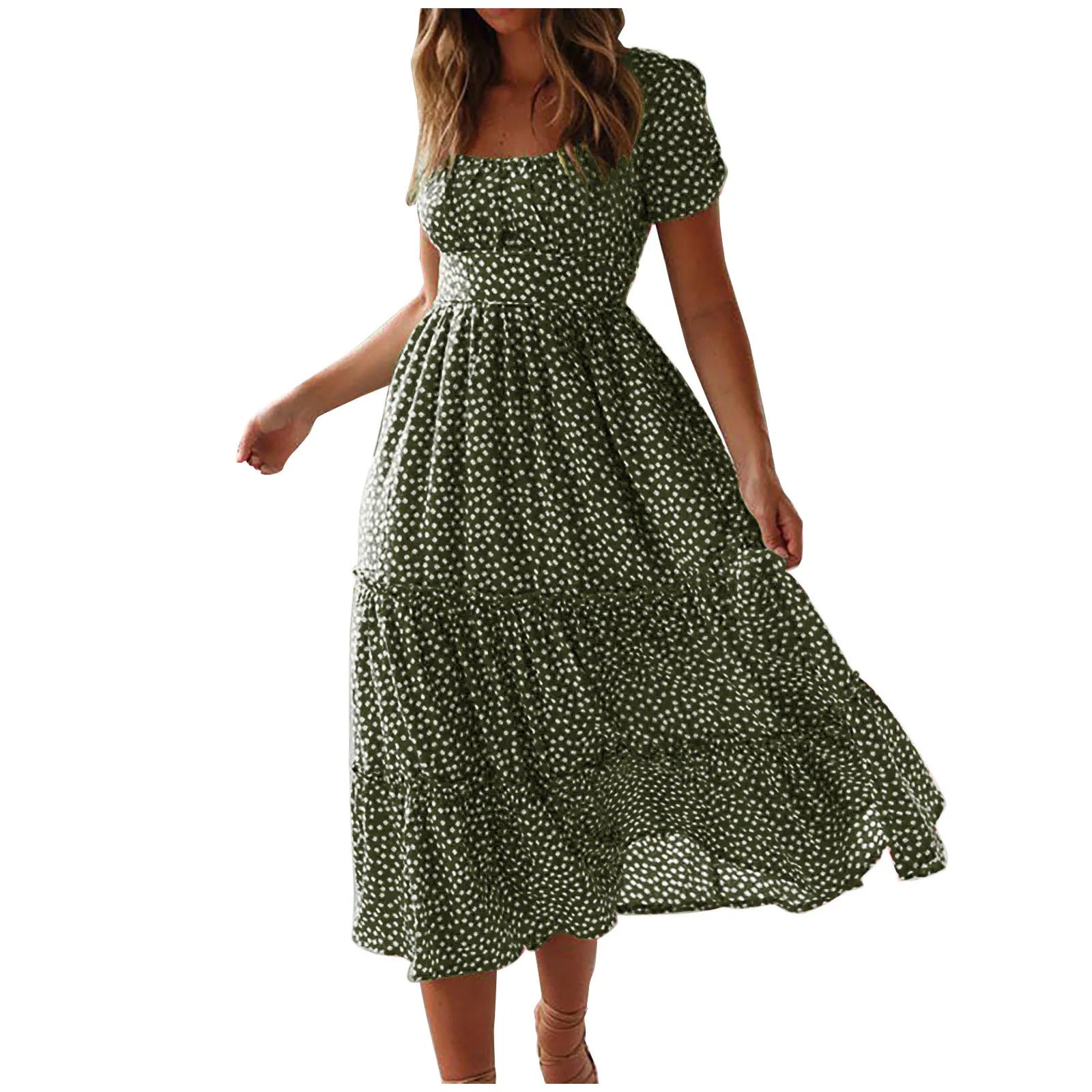 Vestido Romántico Estampado Floral Vintage