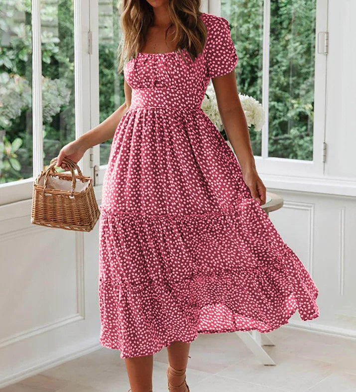 Vestido Romántico Estampado Floral Vintage