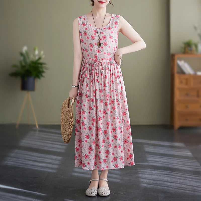 Vestido Largo Floral Suelto Boho