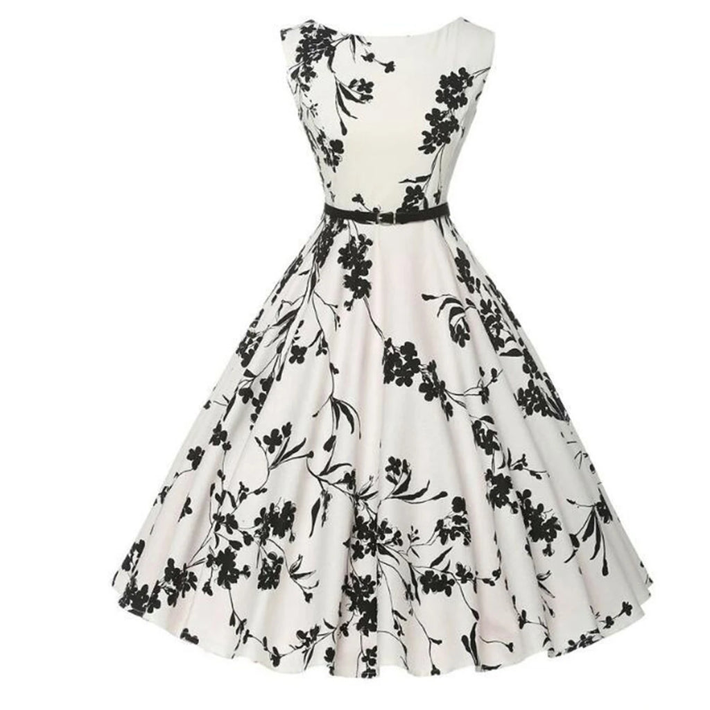 Vestido Vintage Estilo Audrey Sin Mangas