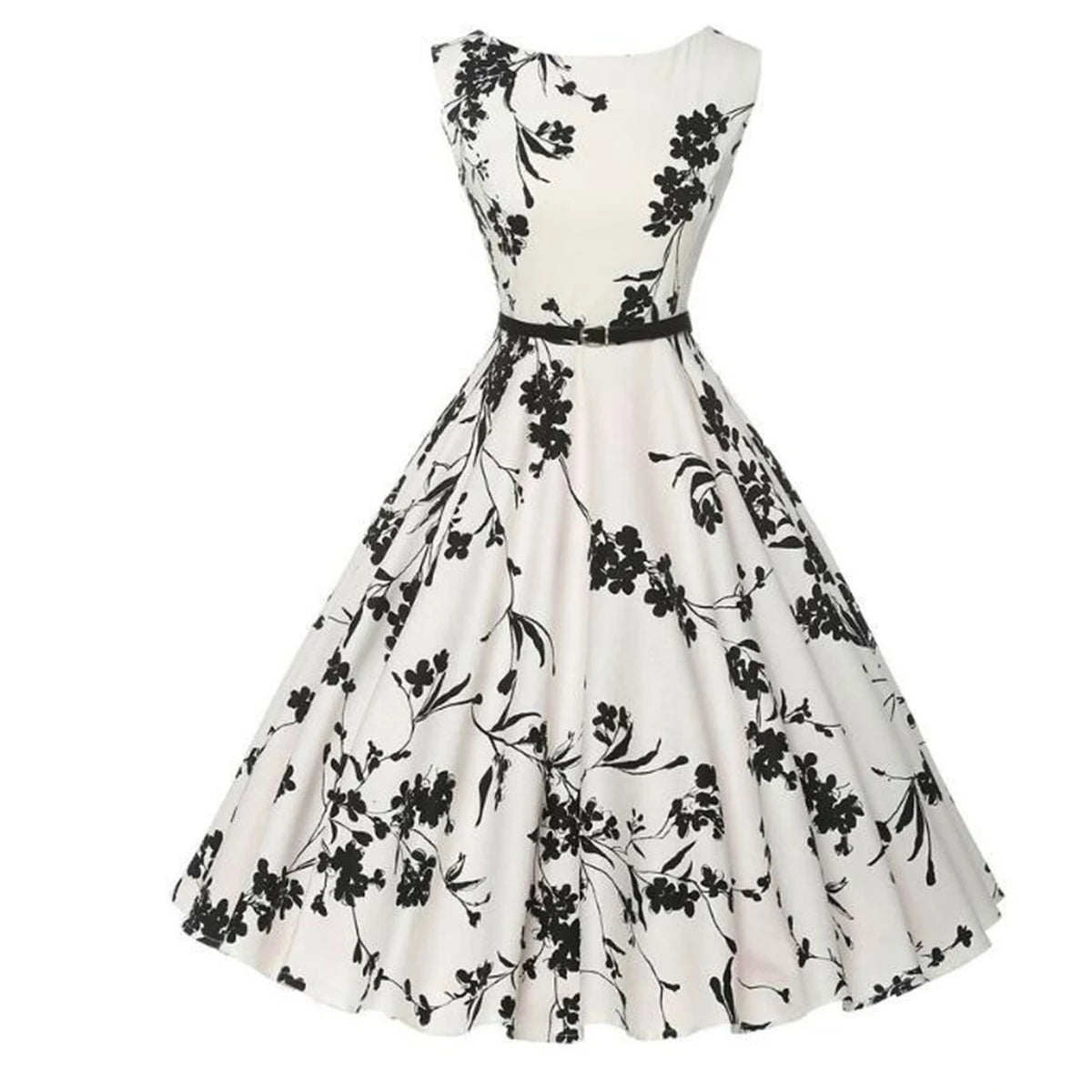 Vestido Vintage Estilo Audrey Sin Mangas