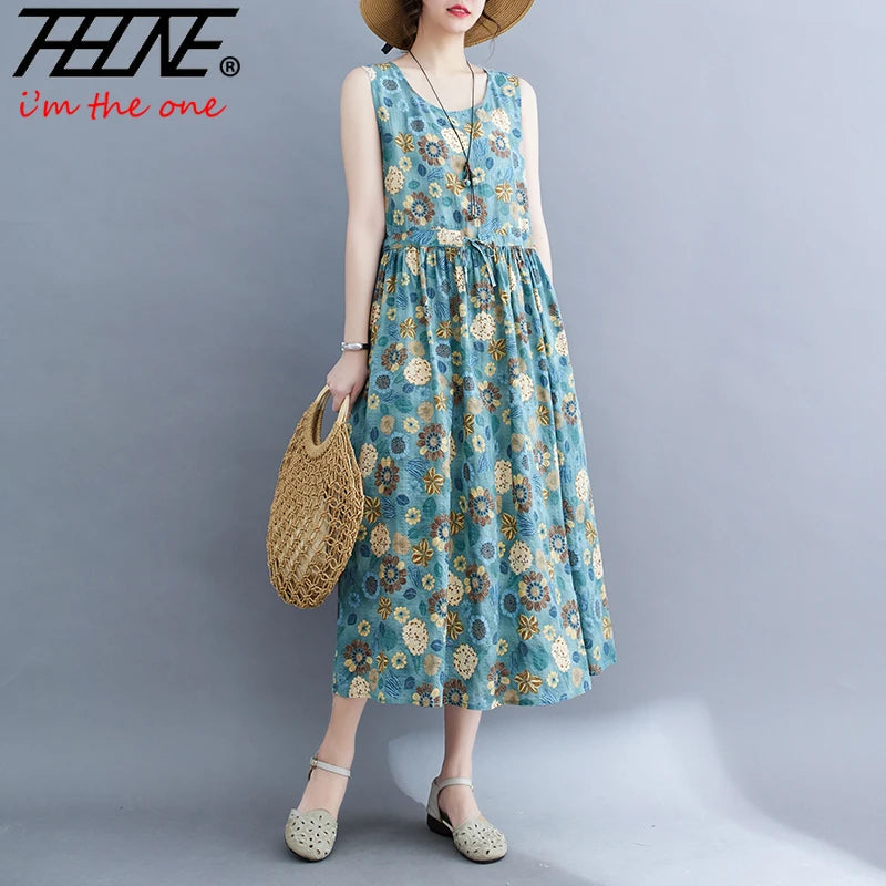 Vestido Largo Floral Suelto Boho
