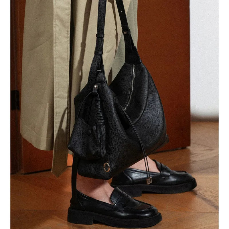 Bags for Women Tote Fashion Underarm Women's Bag Large Capacity Cowhide Shoulder Bag Casual Commuter Retro Crossbody Handbags