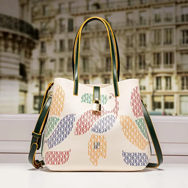 CHCH  Designer Classic Women's Leather Tote Bag Handbags Crossbody Shoulder Messenger Elegant for Ladies Luxury  bolsos mujer