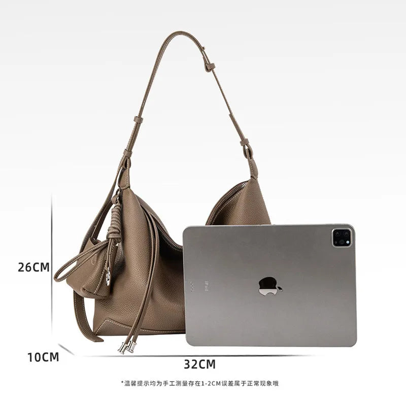 Bags for Women Tote Fashion Underarm Women's Bag Large Capacity Cowhide Shoulder Bag Casual Commuter Retro Crossbody Handbags