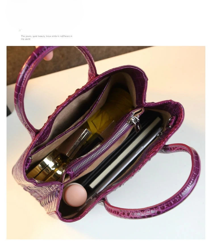 New Leather Alligator Pattern Handbag Leather Fashion Handbag Crossbody Bags for Women Hot Selling Bolsos Mujer