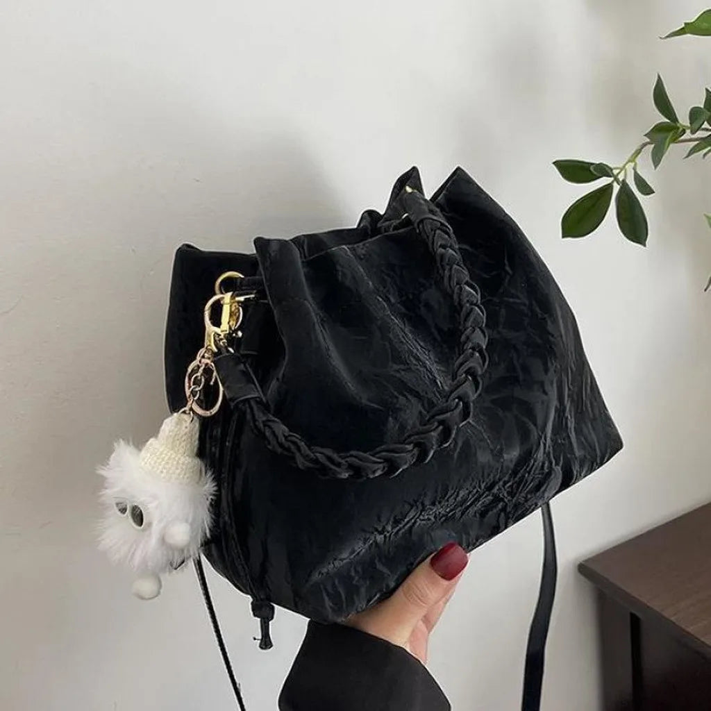 Women Tote Bags Sophisticated Medium Bucket Bag Pu Women'S Bucket Bag Stylish Crossbody Handbag For Short Travel Daily Commuting