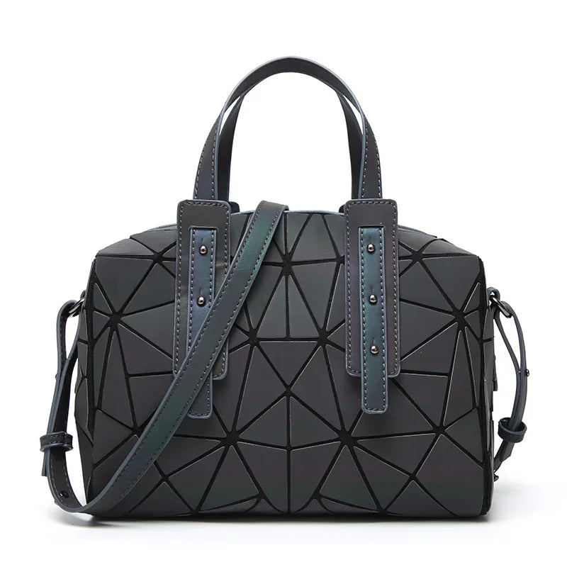 Bolsa Feminina Boston Handbags for Girls Women Laser Sequins Luminous Geometric Bag Over Shoulder Crossbody Bags for Women 2024