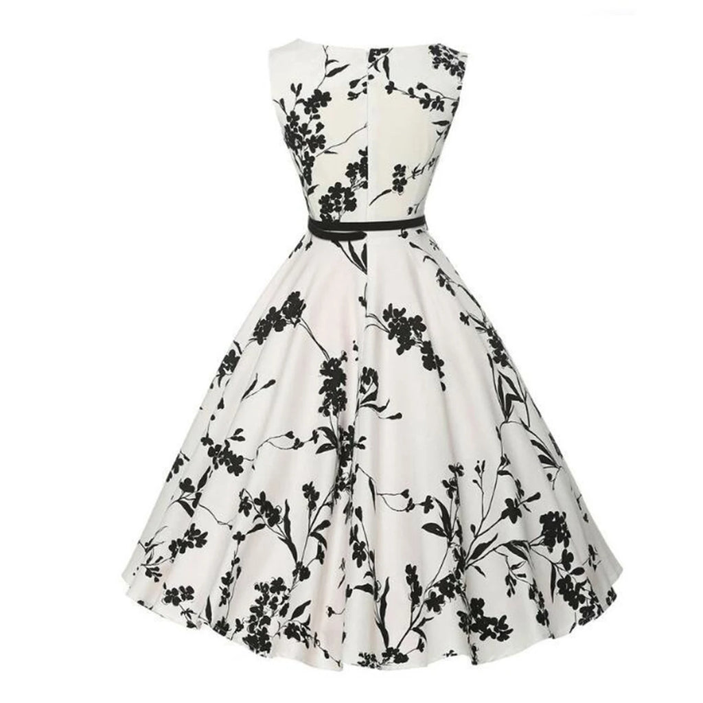 Vestido Vintage Estilo Audrey Sin Mangas
