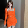 Vestido Bodycon Plisado Sexy