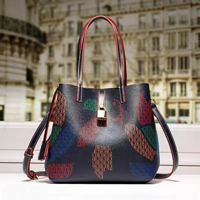 CHCH  Designer Classic Women's Leather Tote Bag Handbags Crossbody Shoulder Messenger Elegant for Ladies Luxury  bolsos mujer