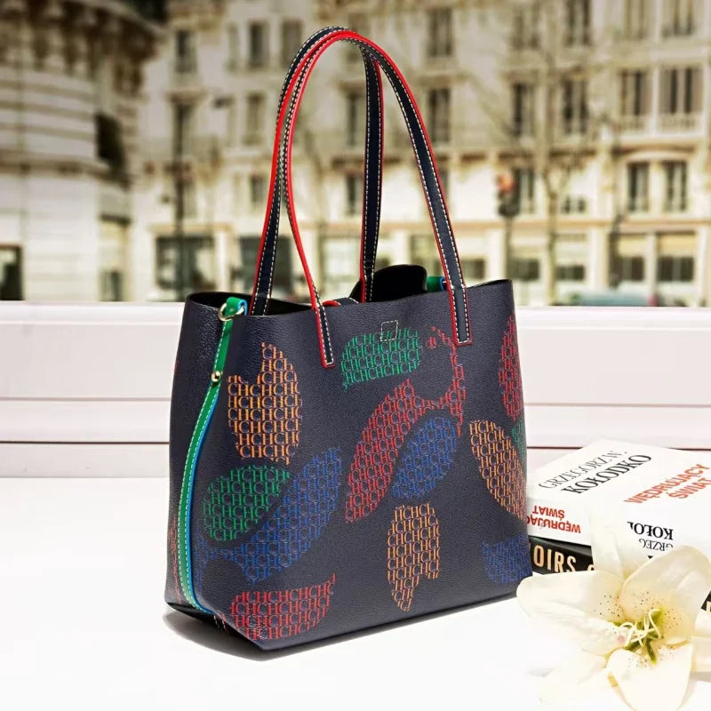 CHCH  Designer Classic Women's Leather Tote Bag Handbags Crossbody Shoulder Messenger Elegant for Ladies Luxury  bolsos mujer
