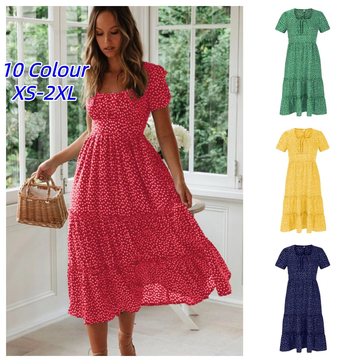 Vestido Romántico Estampado Floral Vintage