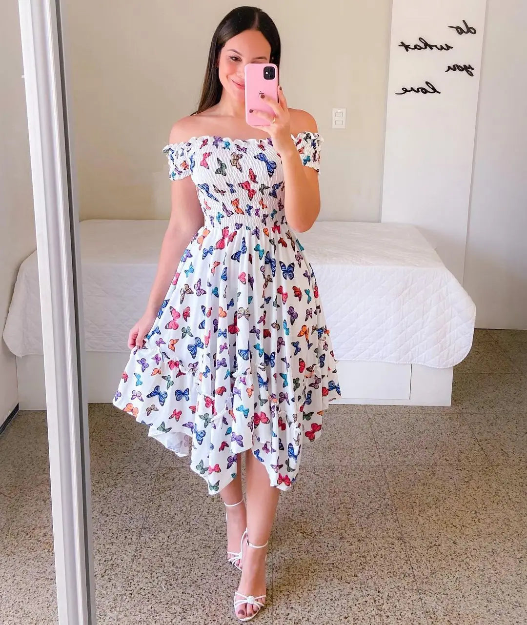 Vestido Bohemio Cuello V Cintura Elástica