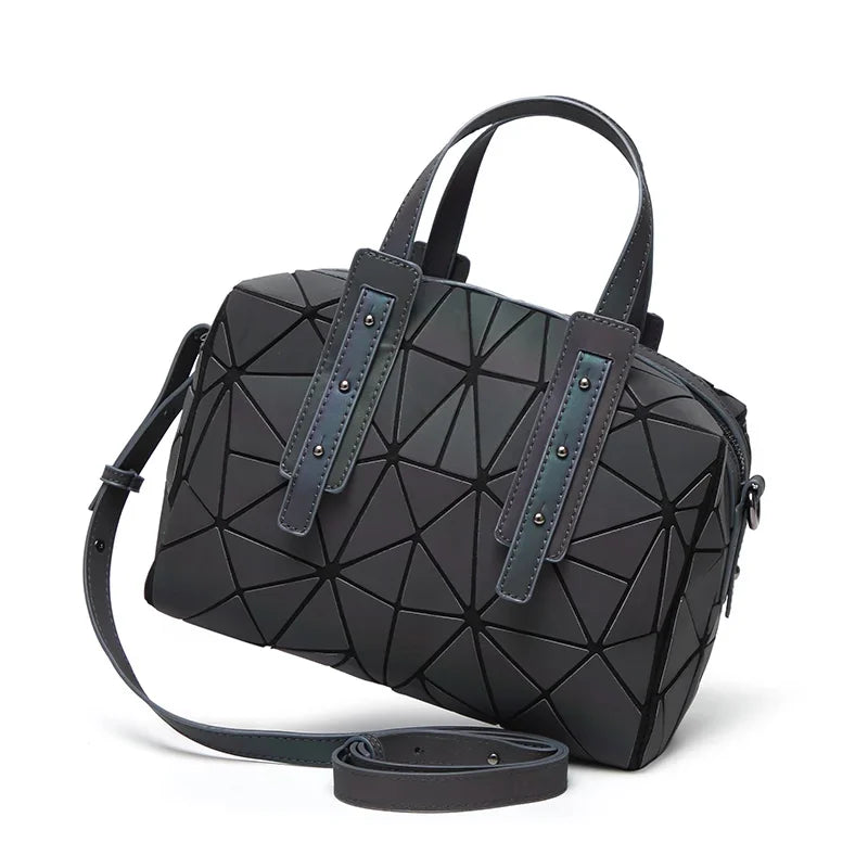 Bolsa Feminina Boston Handbags for Girls Women Laser Sequins Luminous Geometric Bag Over Shoulder Crossbody Bags for Women 2024
