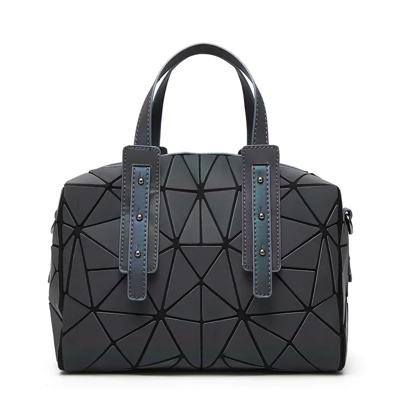 Bolsa Feminina Boston Handbags for Girls Women Laser Sequins Luminous Geometric Bag Over Shoulder Crossbody Bags for Women 2024