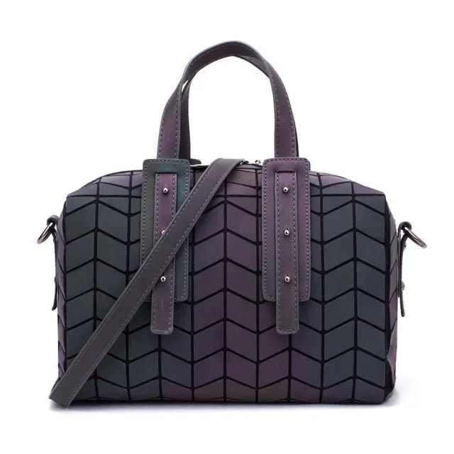 Bolsa Feminina Boston Handbags for Girls Women Laser Sequins Luminous Geometric Bag Over Shoulder Crossbody Bags for Women 2024