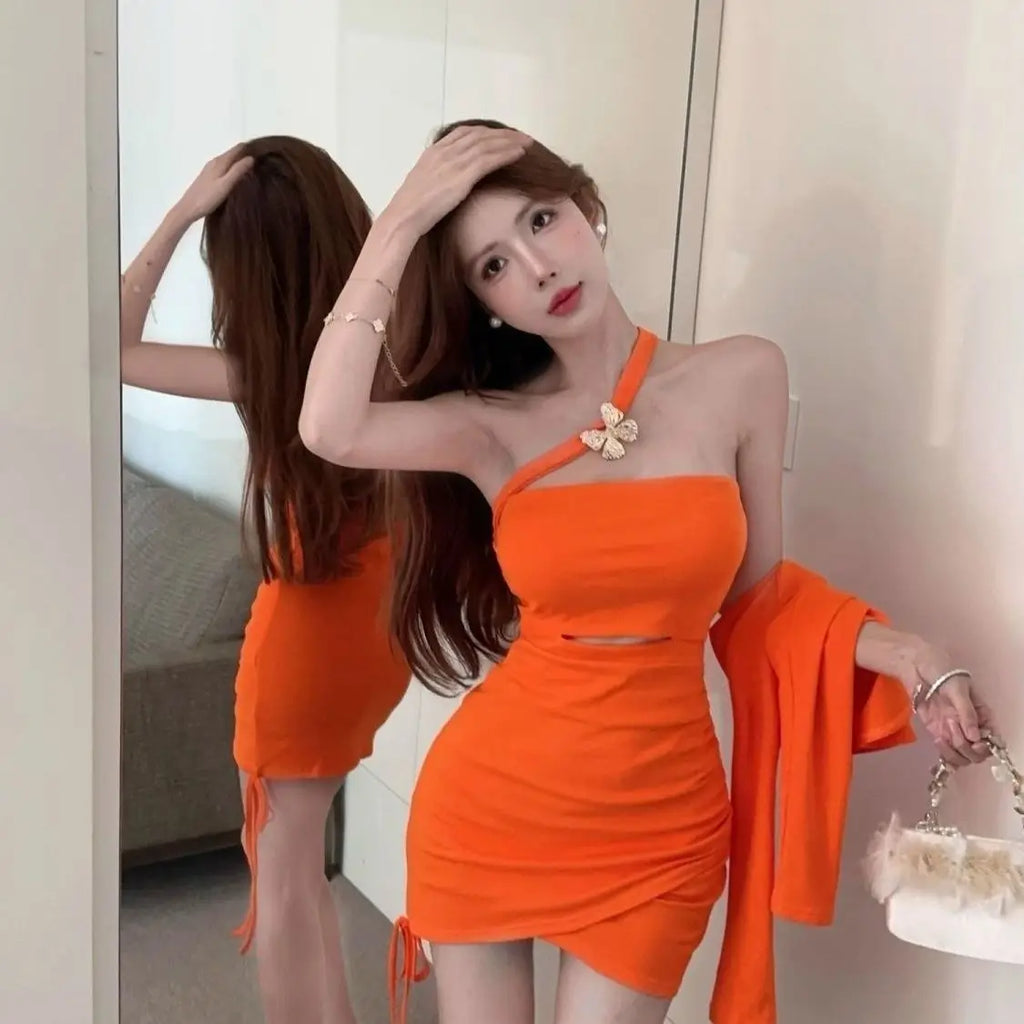 Vestido Bodycon Plisado Sexy
