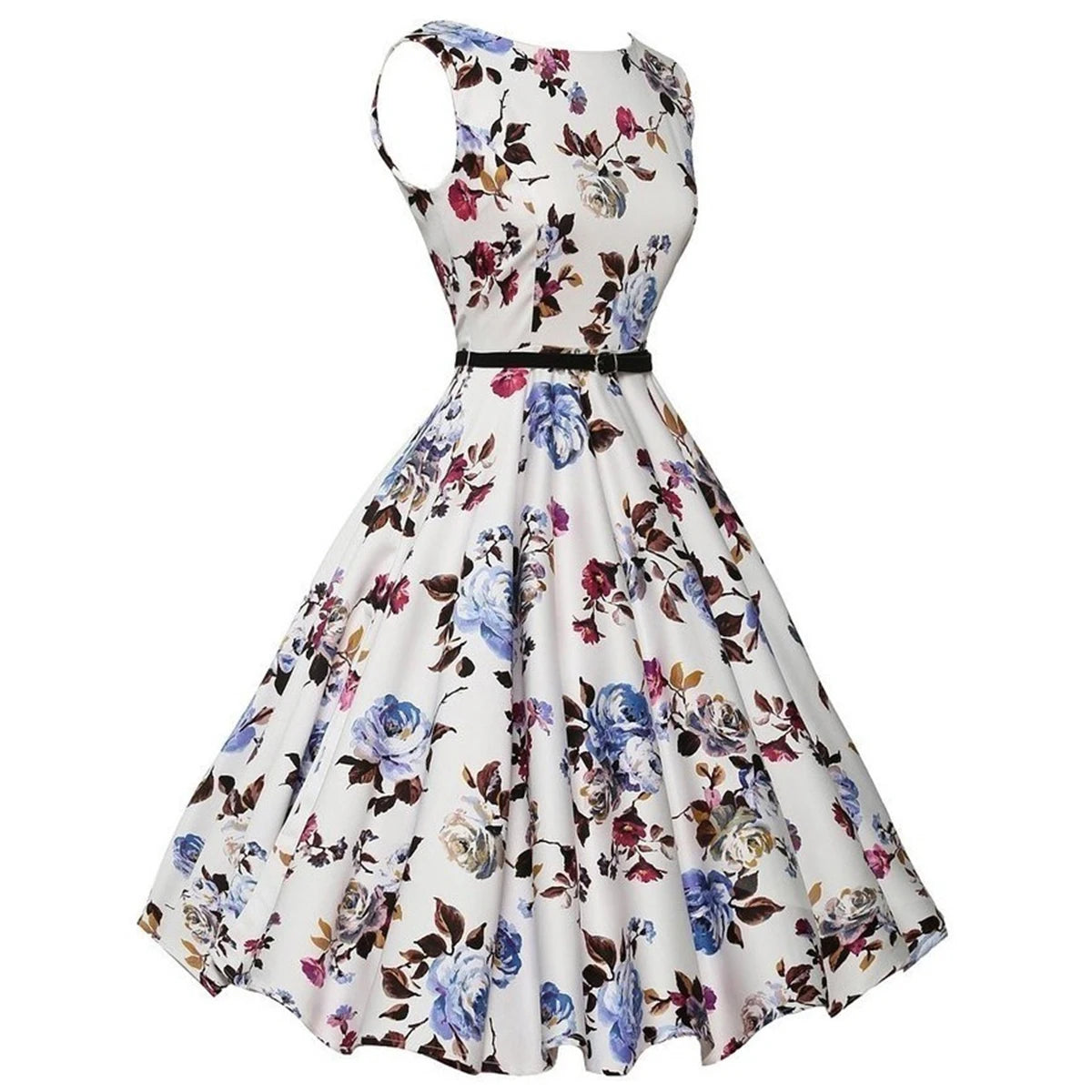 Vestido Vintage Estilo Audrey Sin Mangas