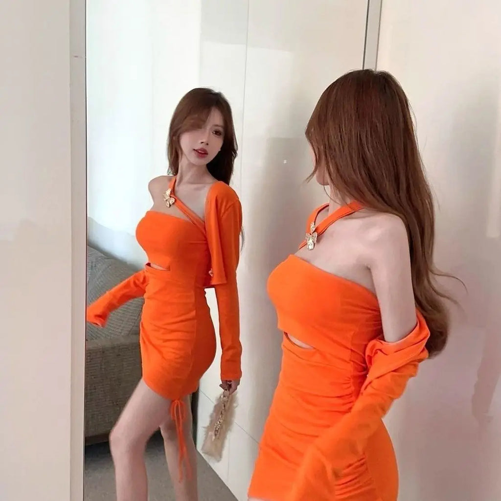 Vestido Bodycon Plisado Sexy