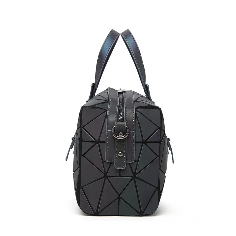 Bolsa Feminina Boston Handbags for Girls Women Laser Sequins Luminous Geometric Bag Over Shoulder Crossbody Bags for Women 2024