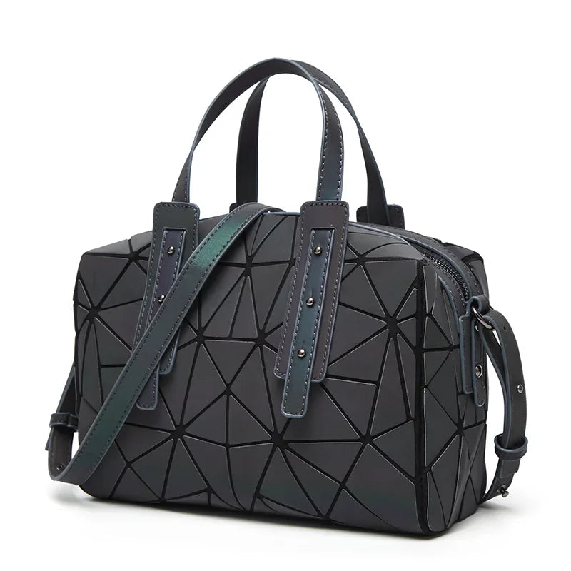 Bolsa Feminina Boston Handbags for Girls Women Laser Sequins Luminous Geometric Bag Over Shoulder Crossbody Bags for Women 2024