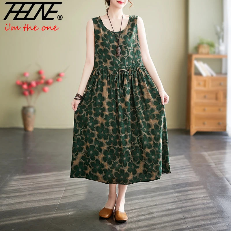 Vestido Largo Floral Suelto Boho